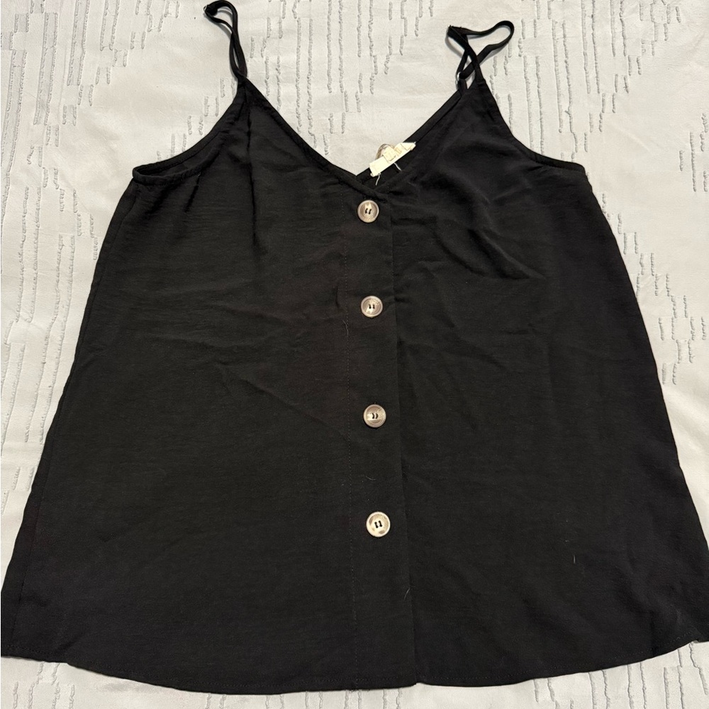 Entro Black Button-Down Camisole